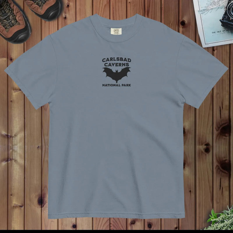 Carlsbad Caverns National Park premium embroidered t-shirt shown in lifestyle or modeled setting