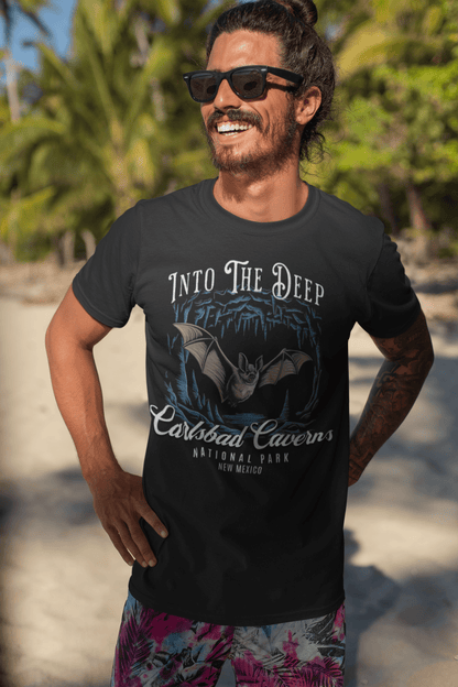 Carlsbad Caverns National Park graphic t-shirt shown in lifestyle or modeled setting