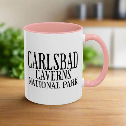 Carlsbad Caverns National Park bat colored coffee mug design detail or product variation
