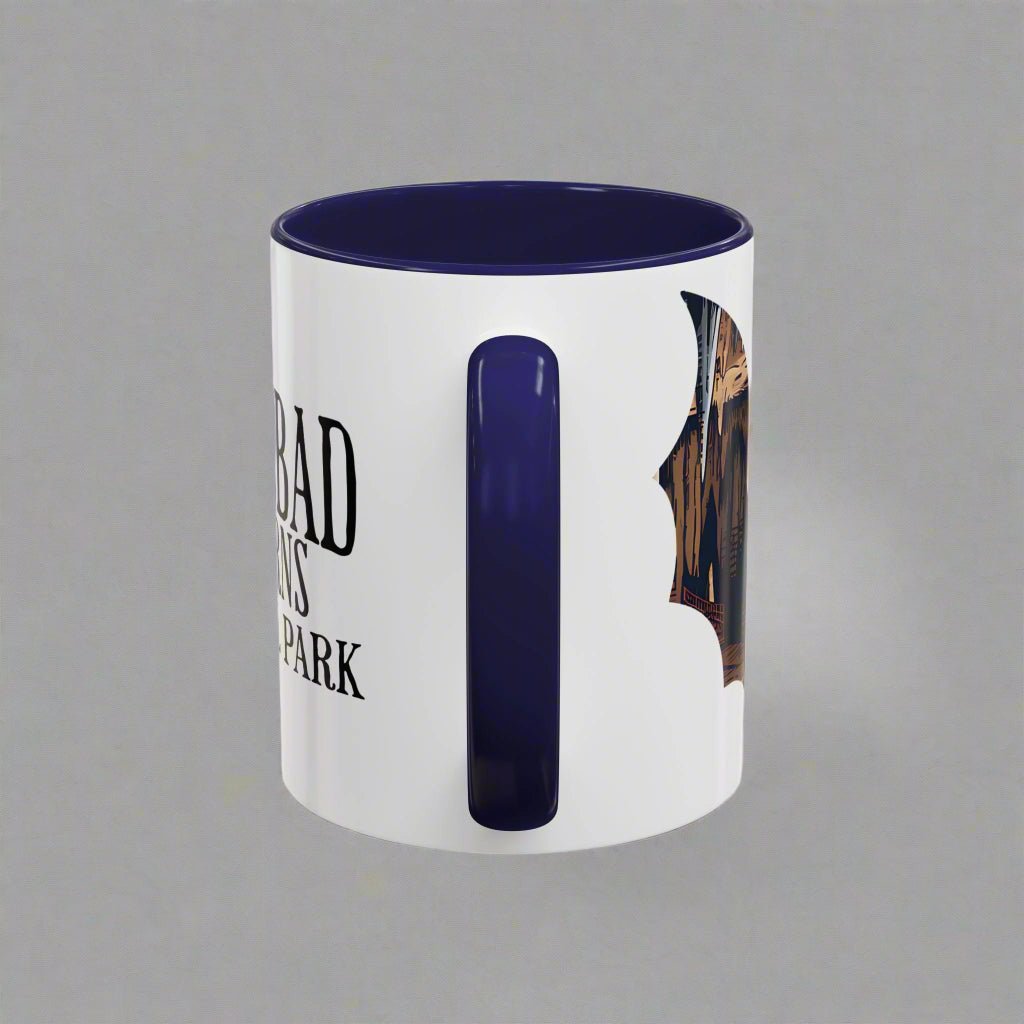 Carlsbad Caverns National Park bat colored coffee mug design detail or product variation