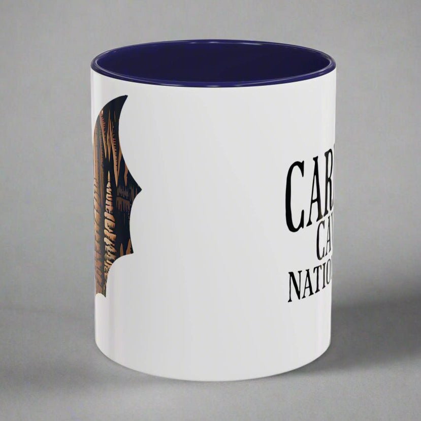 Carlsbad Caverns National Park bat colored coffee mug design detail or product variation
