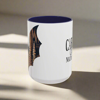Carlsbad Caverns National Park bat colored coffee mug design detail or product variation
