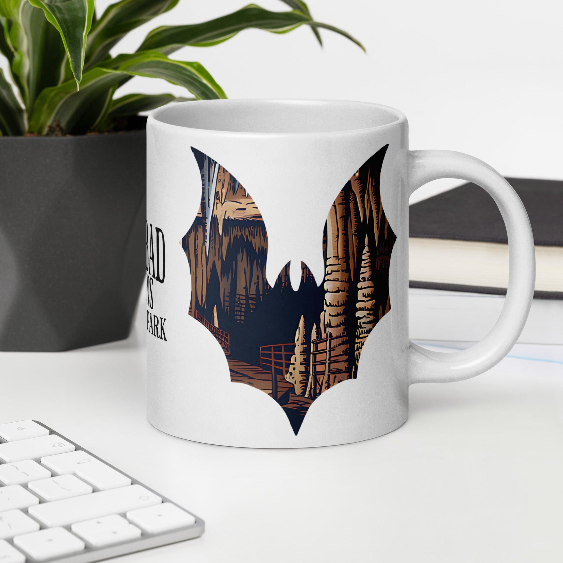 Carlsbad Caverns Park bat mug design detail or product variation