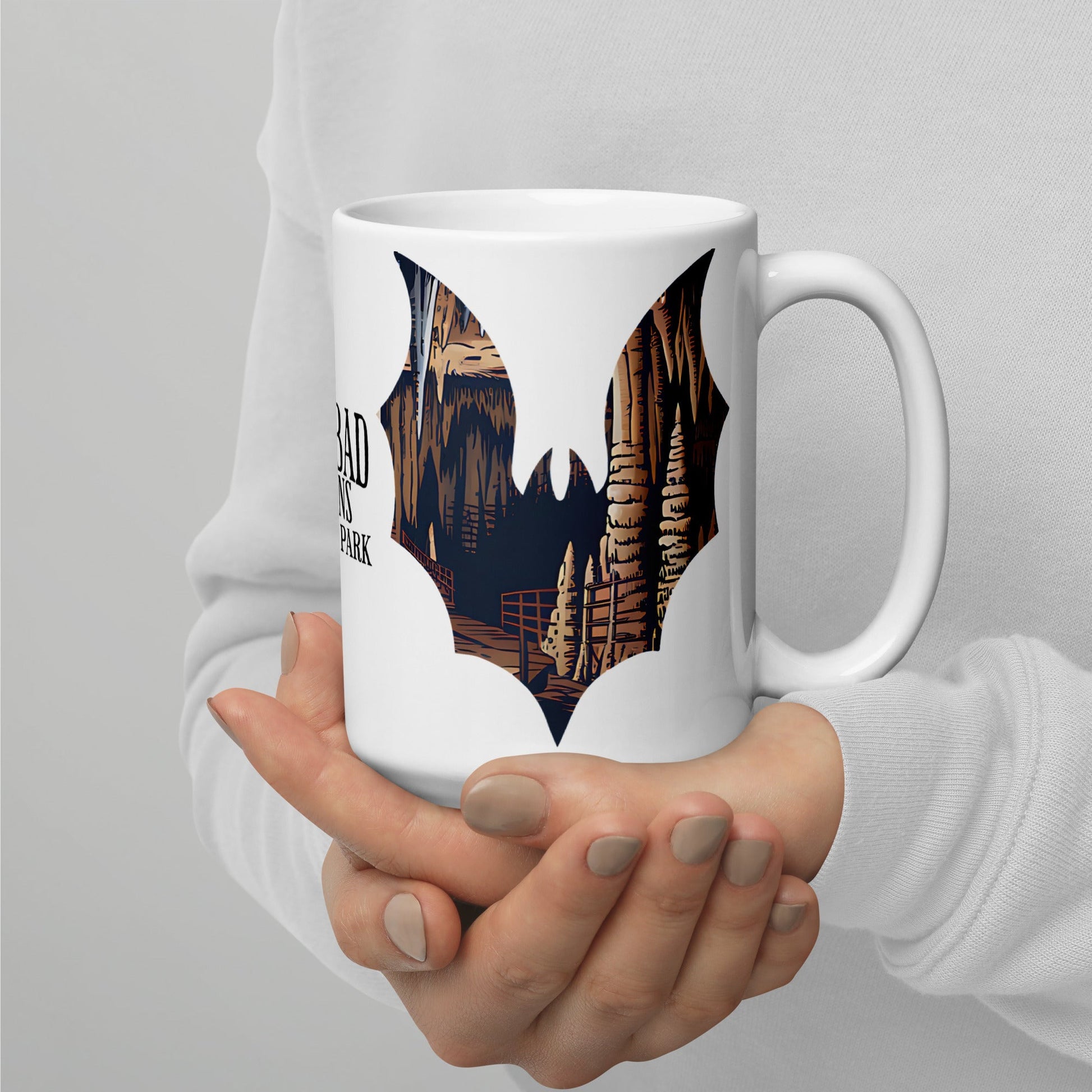 Carlsbad Caverns Park bat mug design detail or product variation