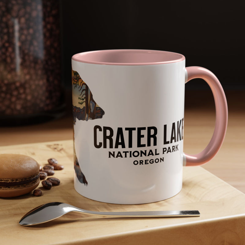 Crater Lake National Park bear accent mug showing design detail or product variation