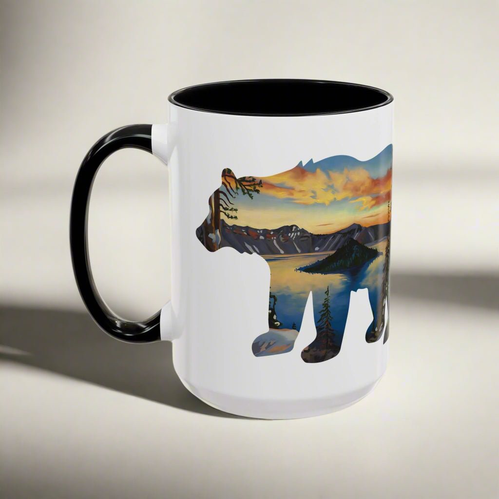 Crater Lake National Park bear colored coffee mug alternate product view
