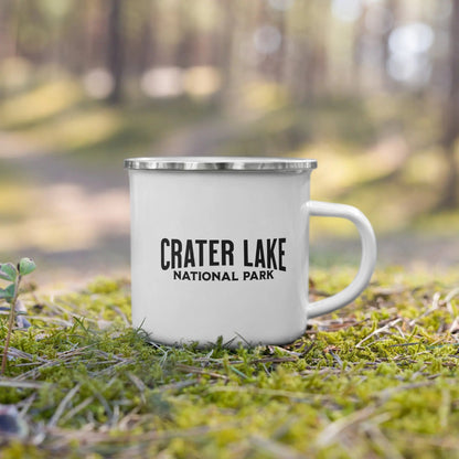Crater Lake National Park durable enamel camp mug showing design detail or product variation