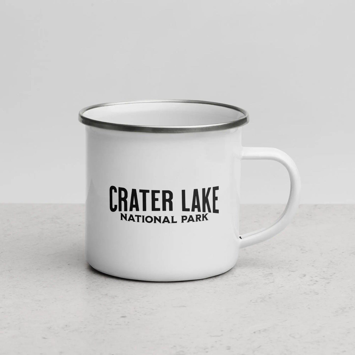 Crater Lake National Park durable enamel camp mug showing design detail or product variation