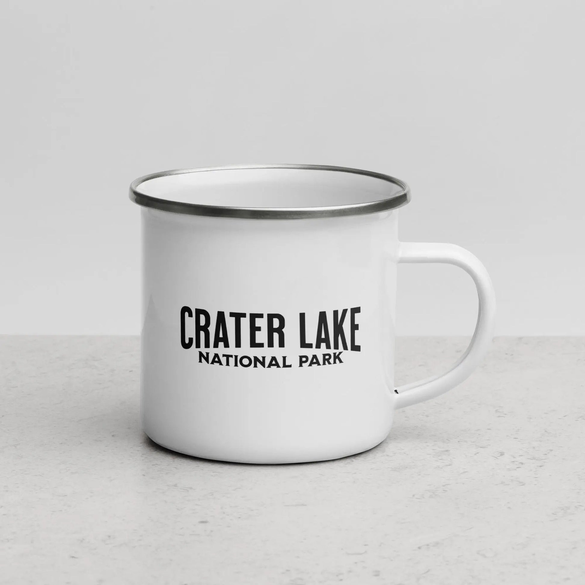 Crater Lake National Park durable enamel camp mug showing design detail or product variation