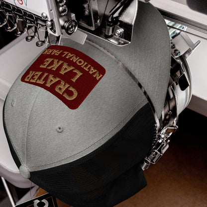 Crater Lake National Park embroidered trucker hat detail or alternate product view