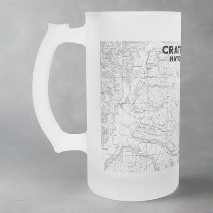 Crater Lake National Park Frosted Topographic Pint Mug - Parks ApparelPint Mug