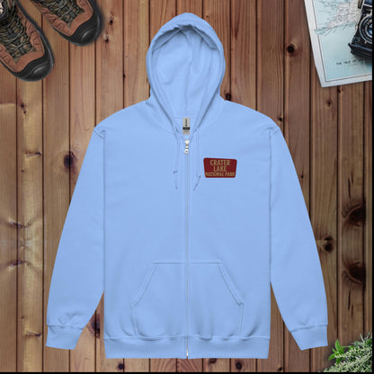 Crater Lake National Park full zip hoodie detail or alternate product view