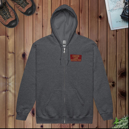 Crater Lake National Park full zip hoodie alternate apparel color or product angle