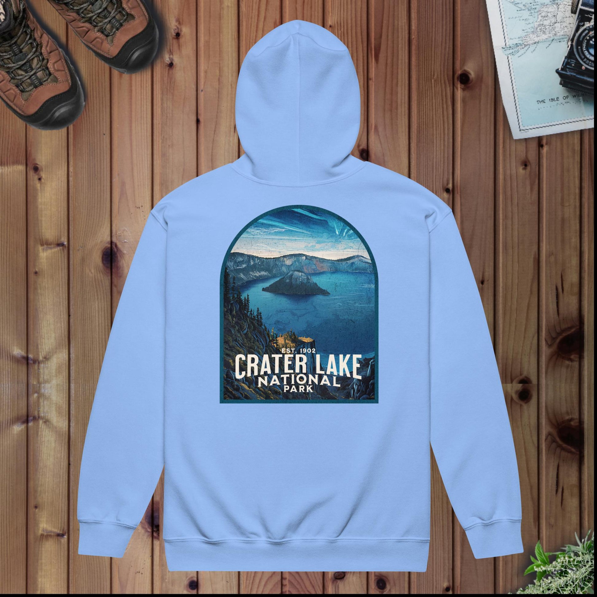 Crater Lake National Park full zip hoodie detail or alternate product view