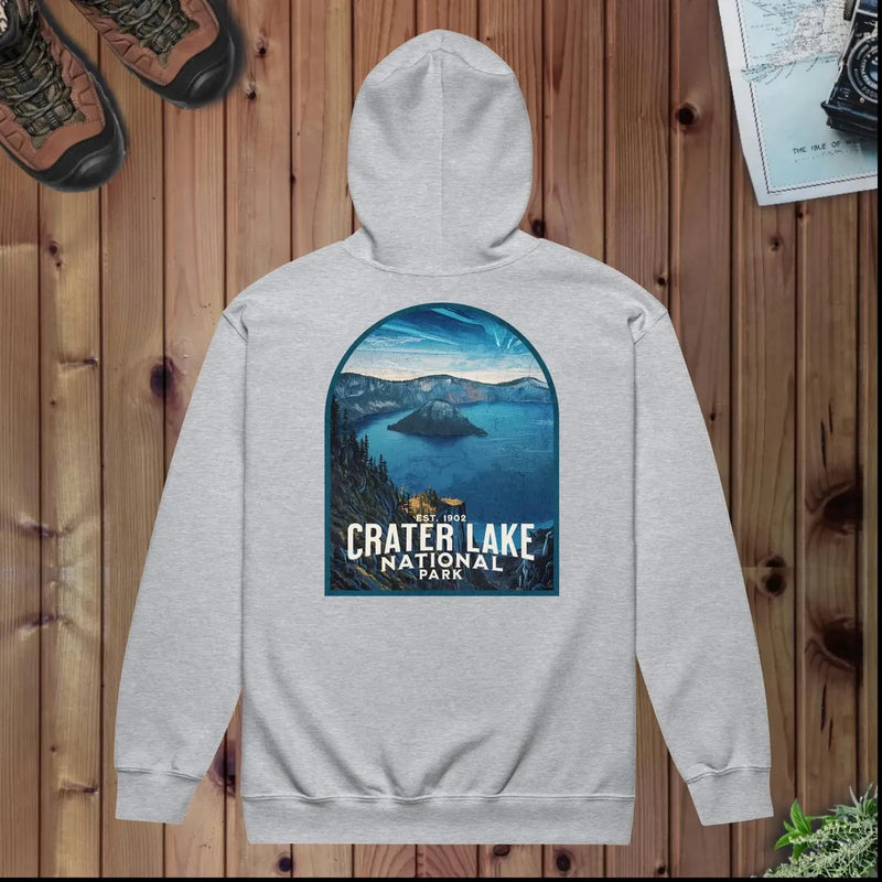 Crater Lake National Park full zip hoodie alternate apparel color or product angle
