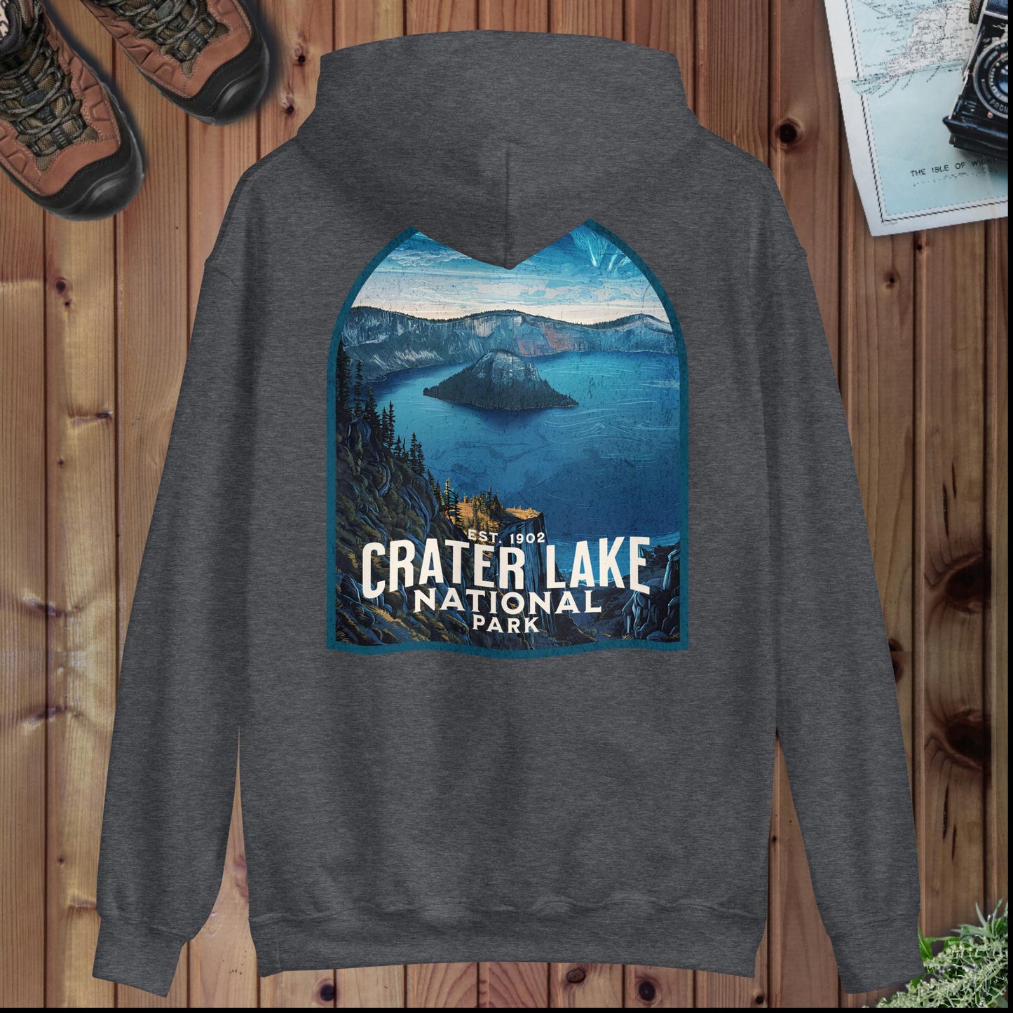 Crater Lake National Park hoodie alternate apparel color or product angle