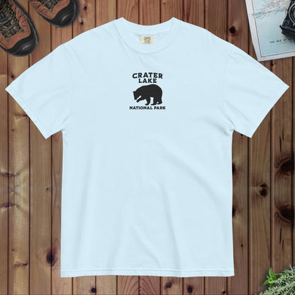 Crater Lake National Park premium embroidered t-shirt detail or alternate product view
