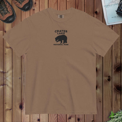 Crater Lake National Park premium embroidered t-shirt detail or alternate product view