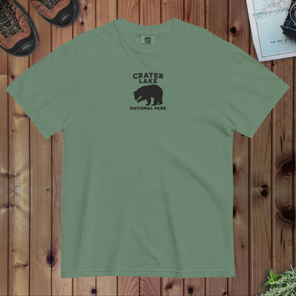 Crater Lake National Park premium embroidered t-shirt alternate apparel color or product angle