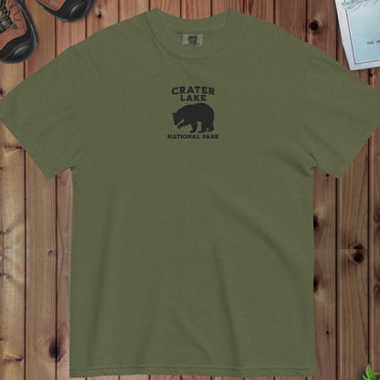 Crater Lake National Park premium embroidered t-shirt primary product view