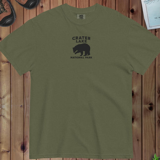 Crater Lake National Park premium embroidered t-shirt primary product view