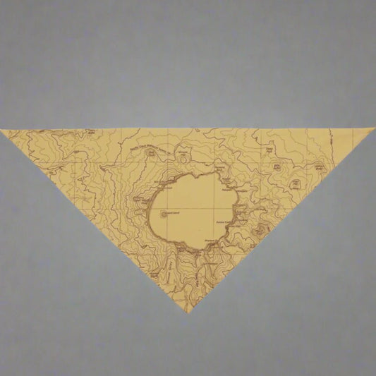 Crater Lake National Park Topographic Dog Bandana USGS Topo Map - Parks ApparelPets