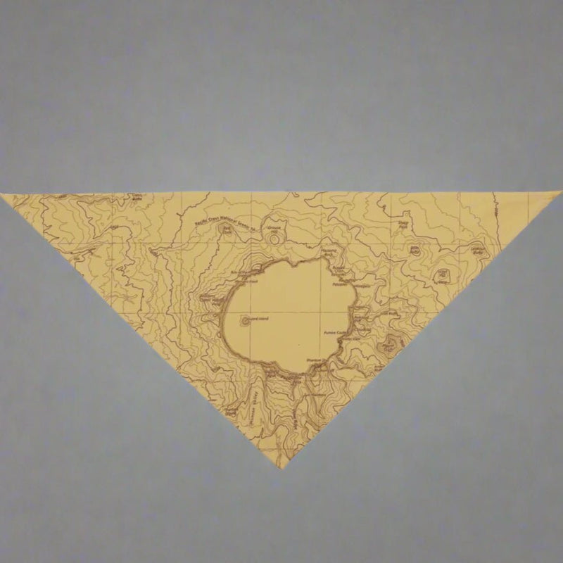 Crater Lake National Park Topographic Dog Bandana USGS Topo Map - Parks ApparelPets