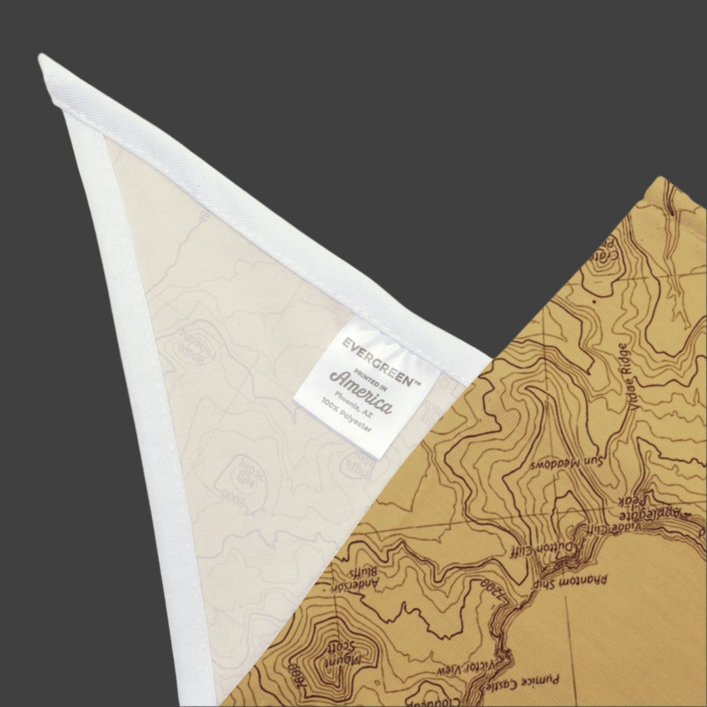 Crater Lake National Park Topographic Dog Bandana USGS Topo Map - Parks ApparelPets