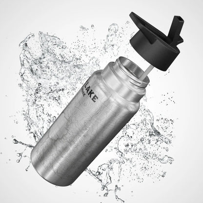 Crater Lake National Park Topographic Insulated Water Bottle Tumbler 32oz - Parks Apparelwater bottle