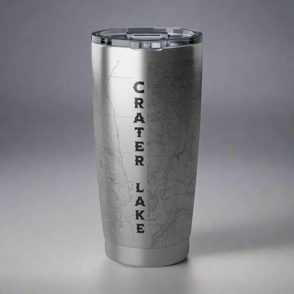 Crater Lake National Park Topographic Tumbler 20oz - Parks ApparelDrinkware
