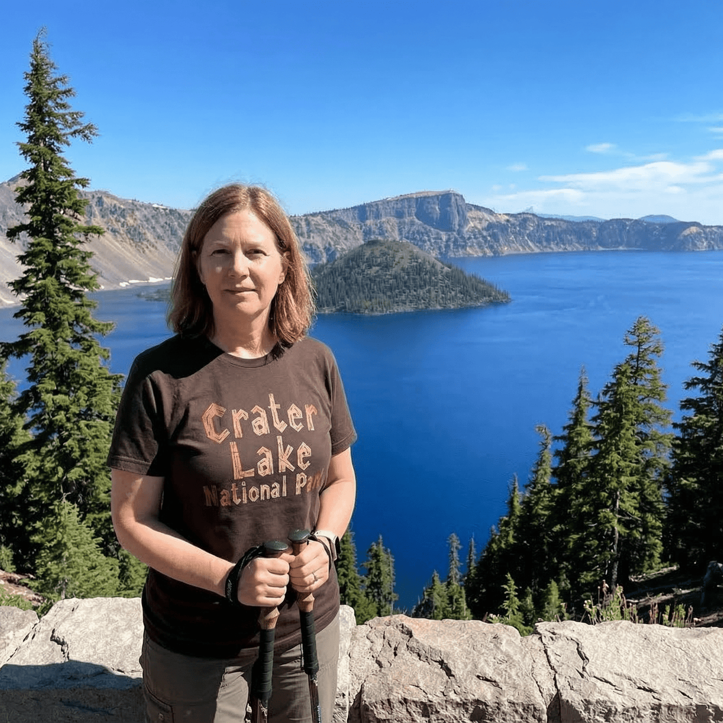 Crater Lake National Park wood grain t-shirt alternate apparel color or product angle