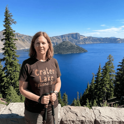Crater Lake National Park wood grain t-shirt alternate apparel color or product angle