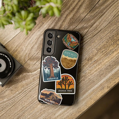 Custom National Park Sticker Style Printed Phone Case Personalize Your Phone Protector (iPhone 7 - 15) (Galaxy 21 - 24) - Parks ApparelPhone Case