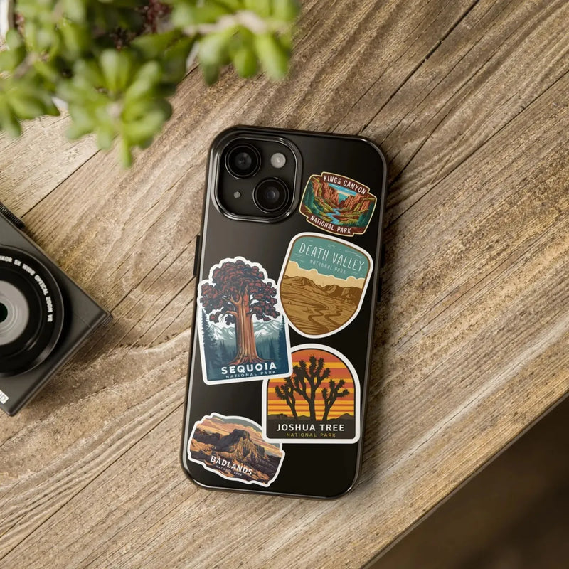 Custom National Park Sticker Style Printed Phone Case Personalize Your Phone Protector (iPhone 7 - 15) (Galaxy 21 - 24) - Parks ApparelPhone Case