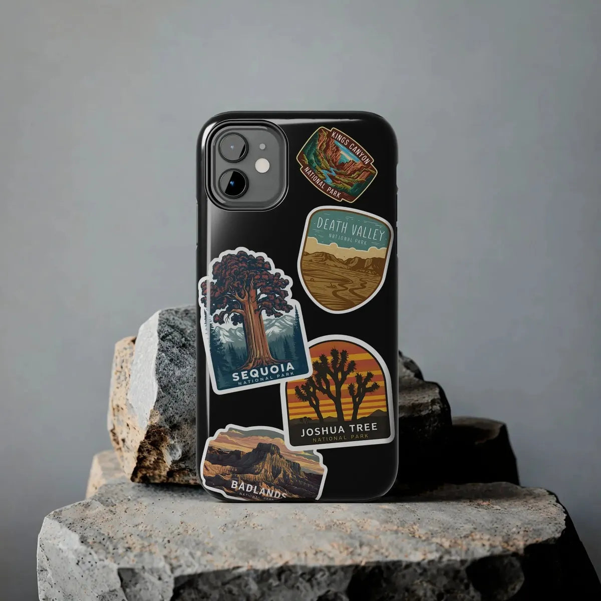 Custom National Park Sticker Style Printed Phone Case Personalize Your Phone Protector (iPhone 7 - 15) (Galaxy 21 - 24) - Parks ApparelPhone Case