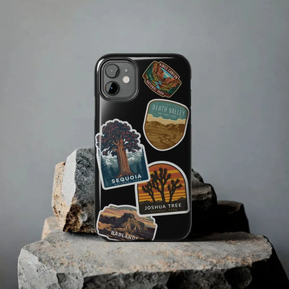 Custom National Park Sticker Style Printed Phone Case Personalize Your Phone Protector (iPhone 7 - 15) (Galaxy 21 - 24) - Parks ApparelPhone Case