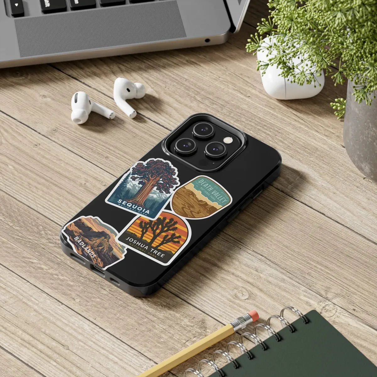 Custom National Park Sticker Style Printed Phone Case Personalize Your Phone Protector (iPhone 7 - 15) (Galaxy 21 - 24) - Parks ApparelPhone Case