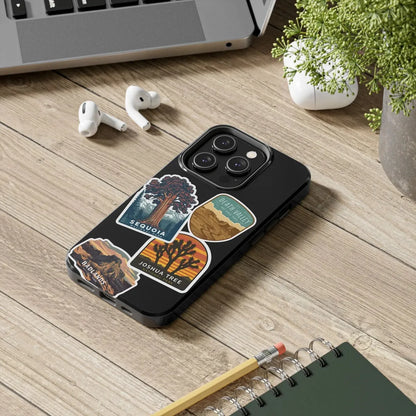 Custom National Park Sticker Style Printed Phone Case Personalize Your Phone Protector (iPhone 7 - 15) (Galaxy 21 - 24) - Parks ApparelPhone Case