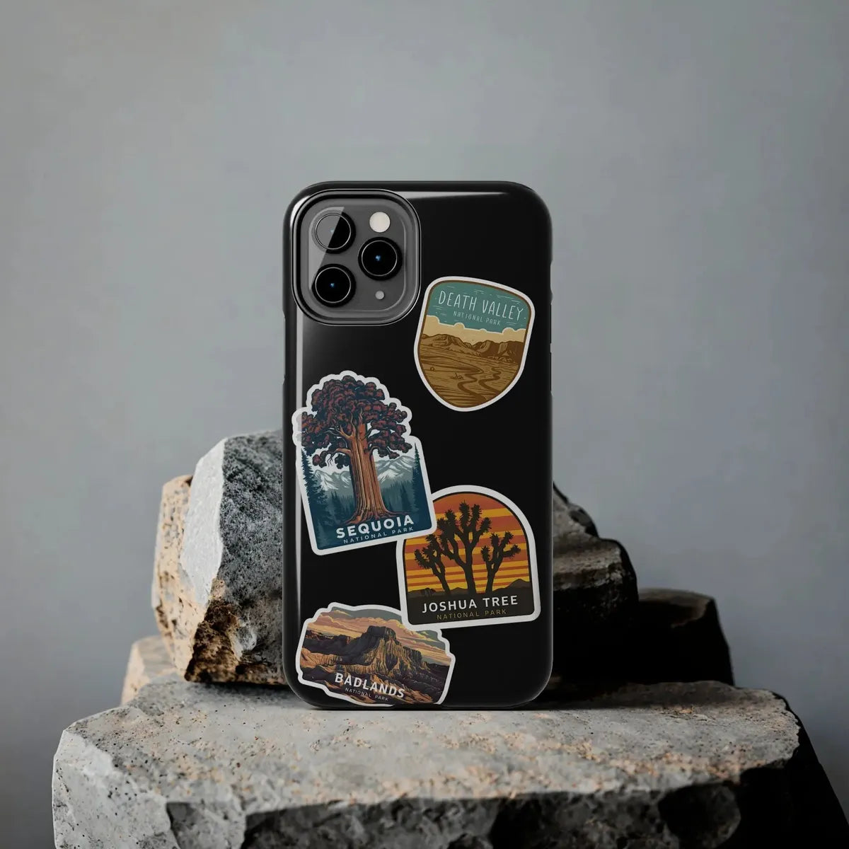 Custom National Park Sticker Style Printed Phone Case Personalize Your Phone Protector (iPhone 7 - 15) (Galaxy 21 - 24) - Parks ApparelPhone Case