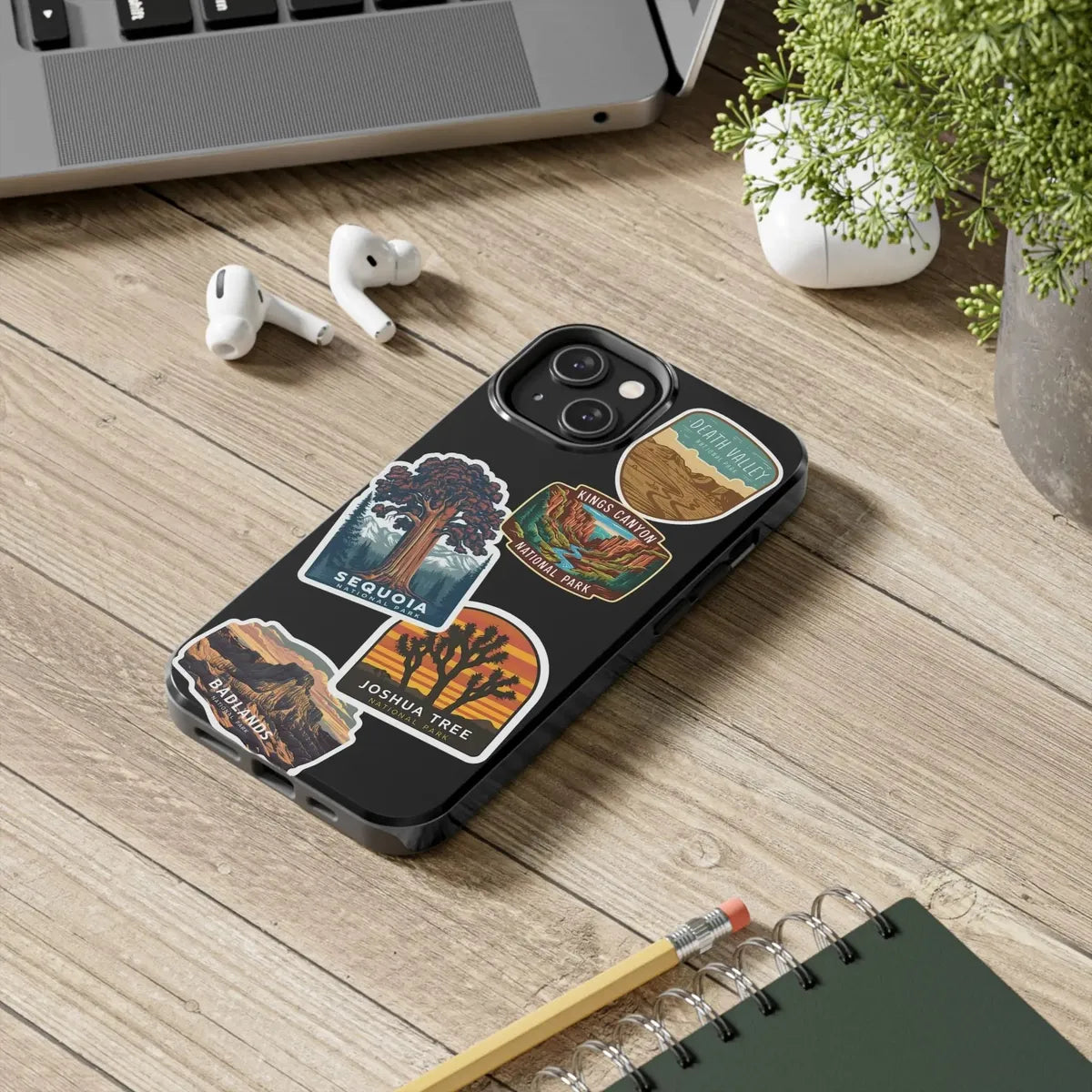 Custom National Park Sticker Style Printed Phone Case Personalize Your Phone Protector (iPhone 7 - 15) (Galaxy 21 - 24) - Parks ApparelPhone Case