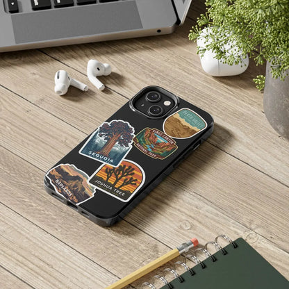 Custom National Park Sticker Style Printed Phone Case Personalize Your Phone Protector (iPhone 7 - 15) (Galaxy 21 - 24) - Parks ApparelPhone Case