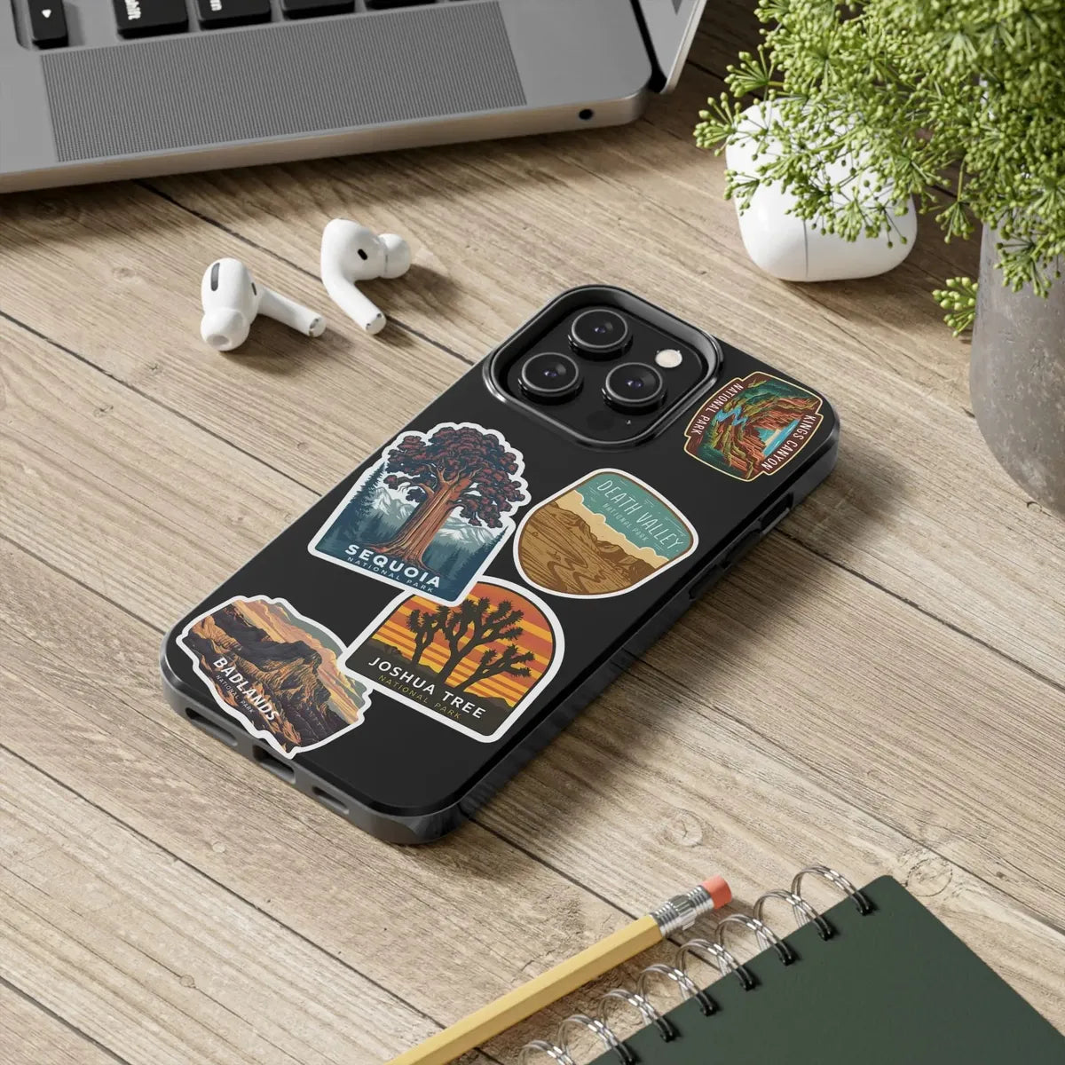 Custom National Park Sticker Style Printed Phone Case Personalize Your Phone Protector (iPhone 7 - 15) (Galaxy 21 - 24) - Parks ApparelPhone Case