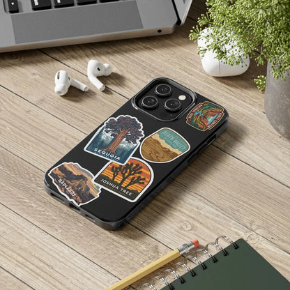 Custom National Park Sticker Style Printed Phone Case Personalize Your Phone Protector (iPhone 7 - 15) (Galaxy 21 - 24) - Parks ApparelPhone Case