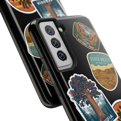 Custom National Park Sticker Style Printed Phone Case Personalize Your Phone Protector (iPhone 7 - 15) (Galaxy 21 - 24) - Parks ApparelPhone Case