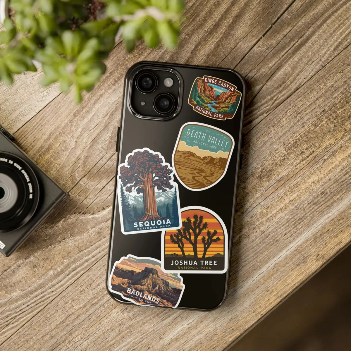 Custom National Park Sticker Style Printed Phone Case Personalize Your Phone Protector (iPhone 7 - 15) (Galaxy 21 - 24) - Parks ApparelPhone Case