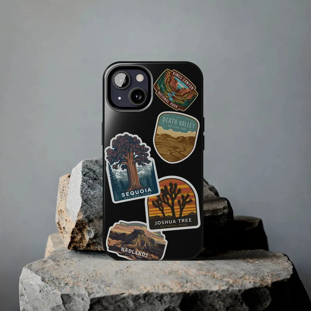 Custom National Park Sticker Style Printed Phone Case Personalize Your Phone Protector (iPhone 7 - 15) (Galaxy 21 - 24) - Parks ApparelPhone Case