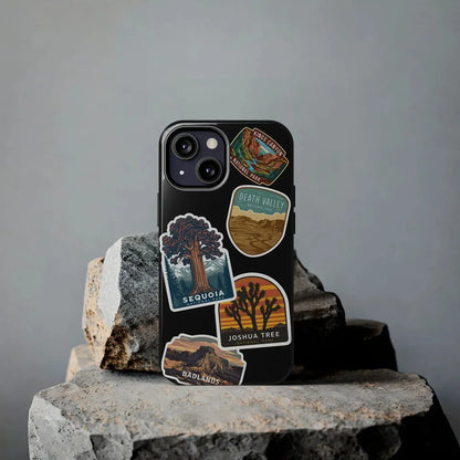 Custom National Park Sticker Style Printed Phone Case Personalize Your Phone Protector (iPhone 7 - 15) (Galaxy 21 - 24) - Parks ApparelPhone Case