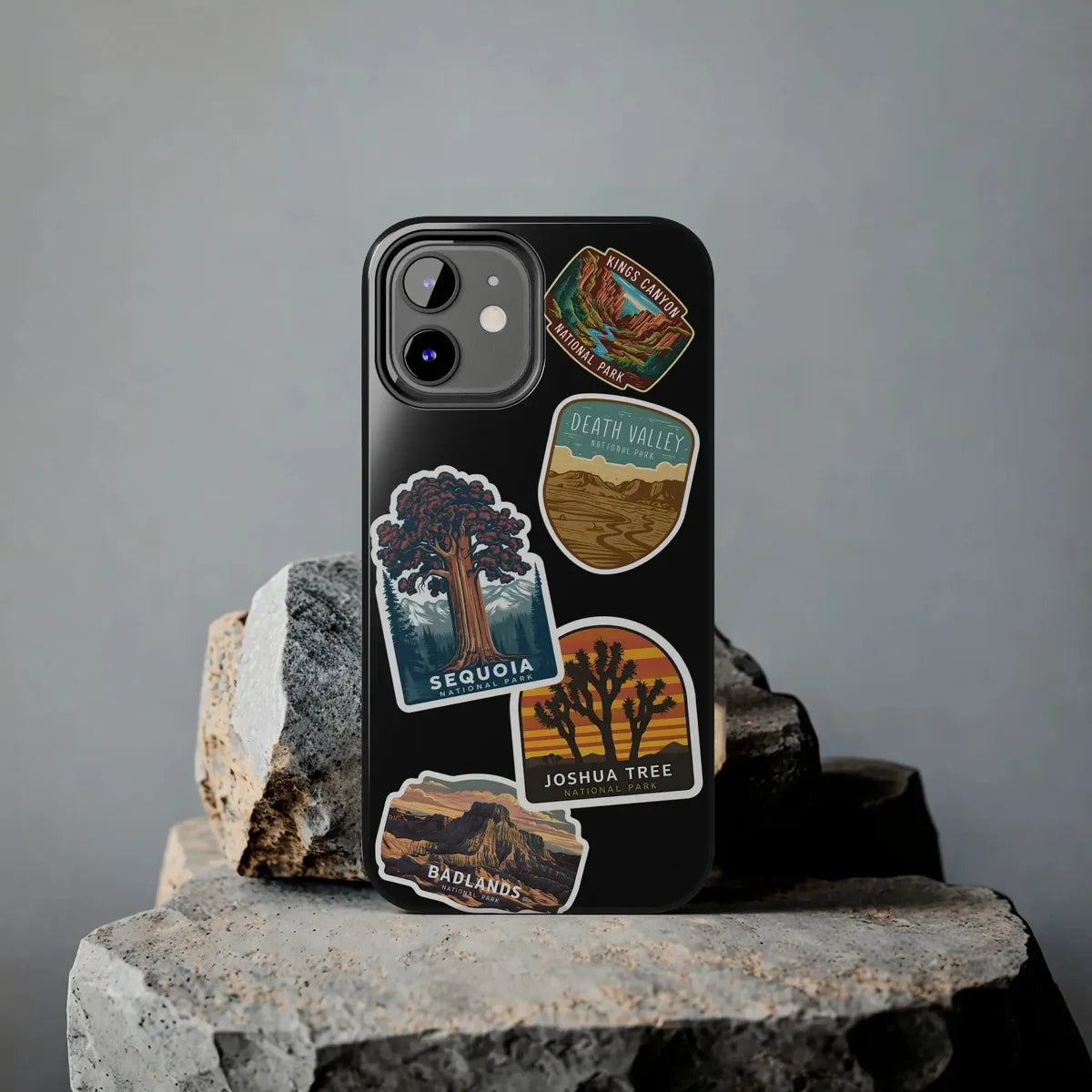 Custom National Park Sticker Style Printed Phone Case Personalize Your Phone Protector (iPhone 7 - 15) (Galaxy 21 - 24) - Parks ApparelPhone Case