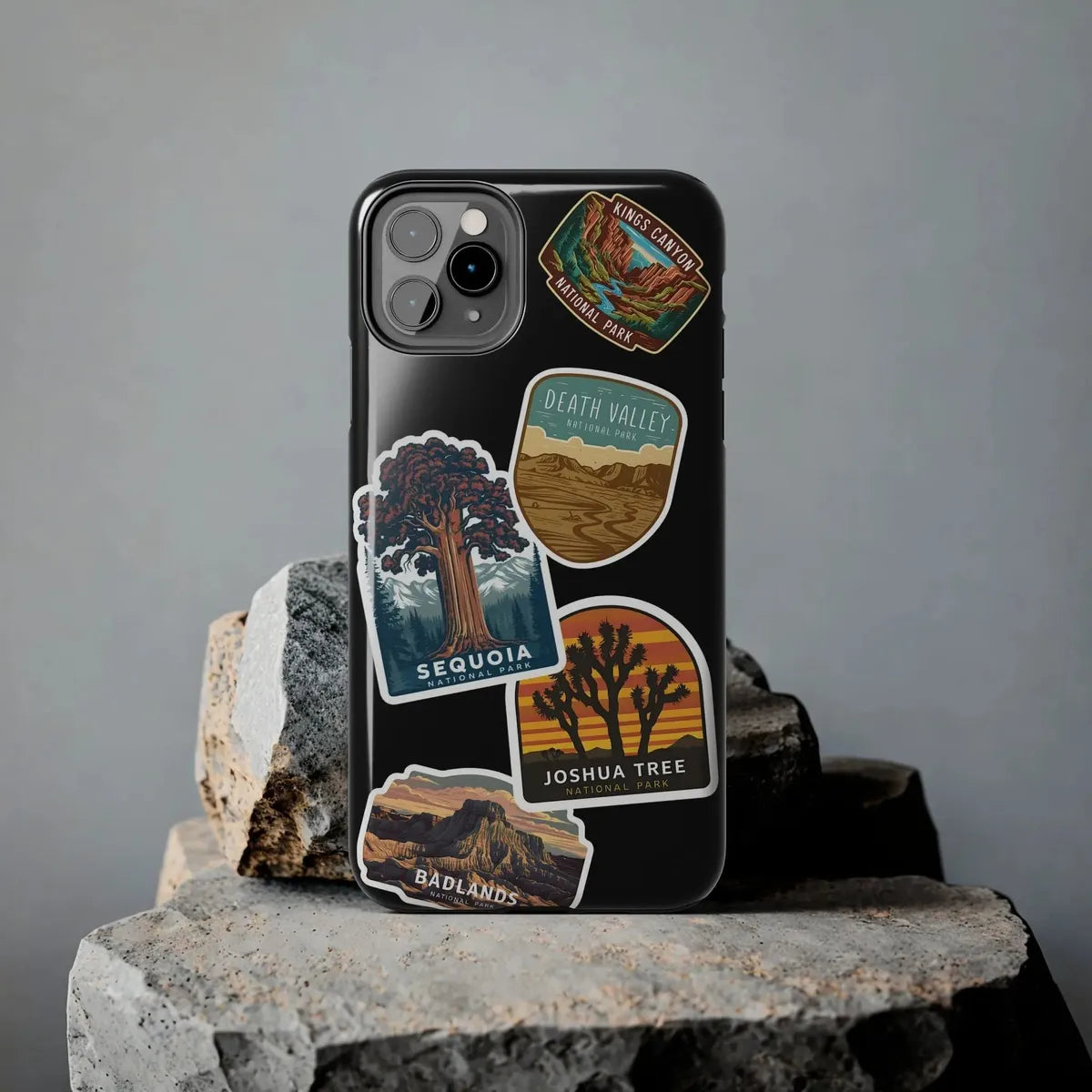Custom National Park Sticker Style Printed Phone Case Personalize Your Phone Protector (iPhone 7 - 15) (Galaxy 21 - 24) - Parks ApparelPhone Case