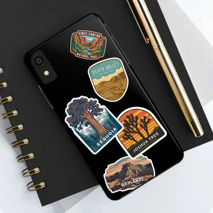Custom National Park Sticker Style Printed Phone Case Personalize Your Phone Protector (iPhone 7 - 15) (Galaxy 21 - 24) - Parks ApparelPhone Case